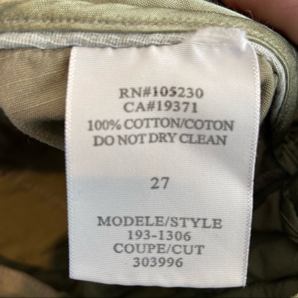 JOIE Gorpcore Khaki Utility Capri Pants Y2K Pedal Pushers Size 27 - Picture 7 of 7